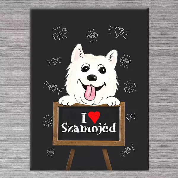Szamojed kutya vászonkép
