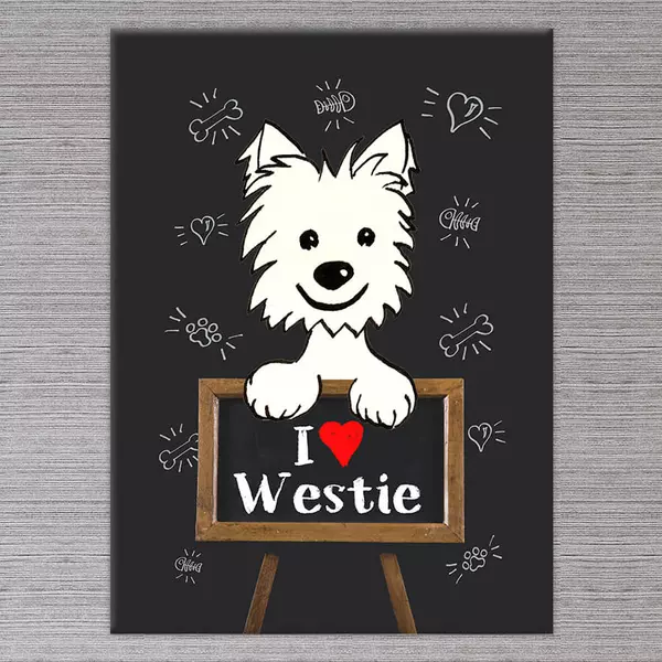 Westie kutya vászonkép