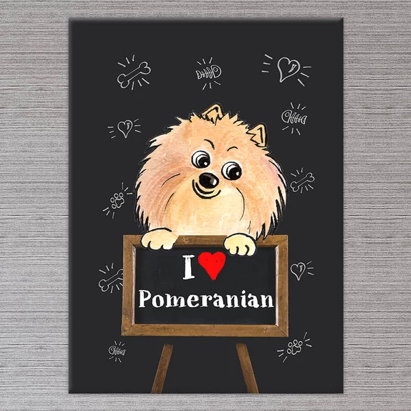 kutyás vászonkép pomeraniai torpe spitz