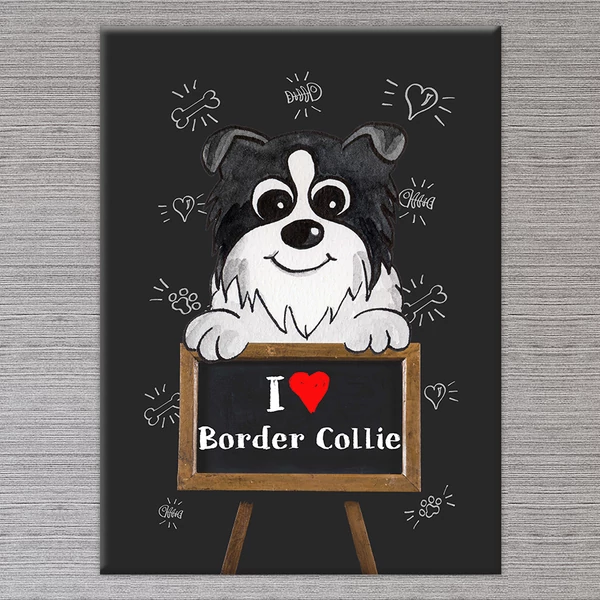 kutyás vászonkép border collie